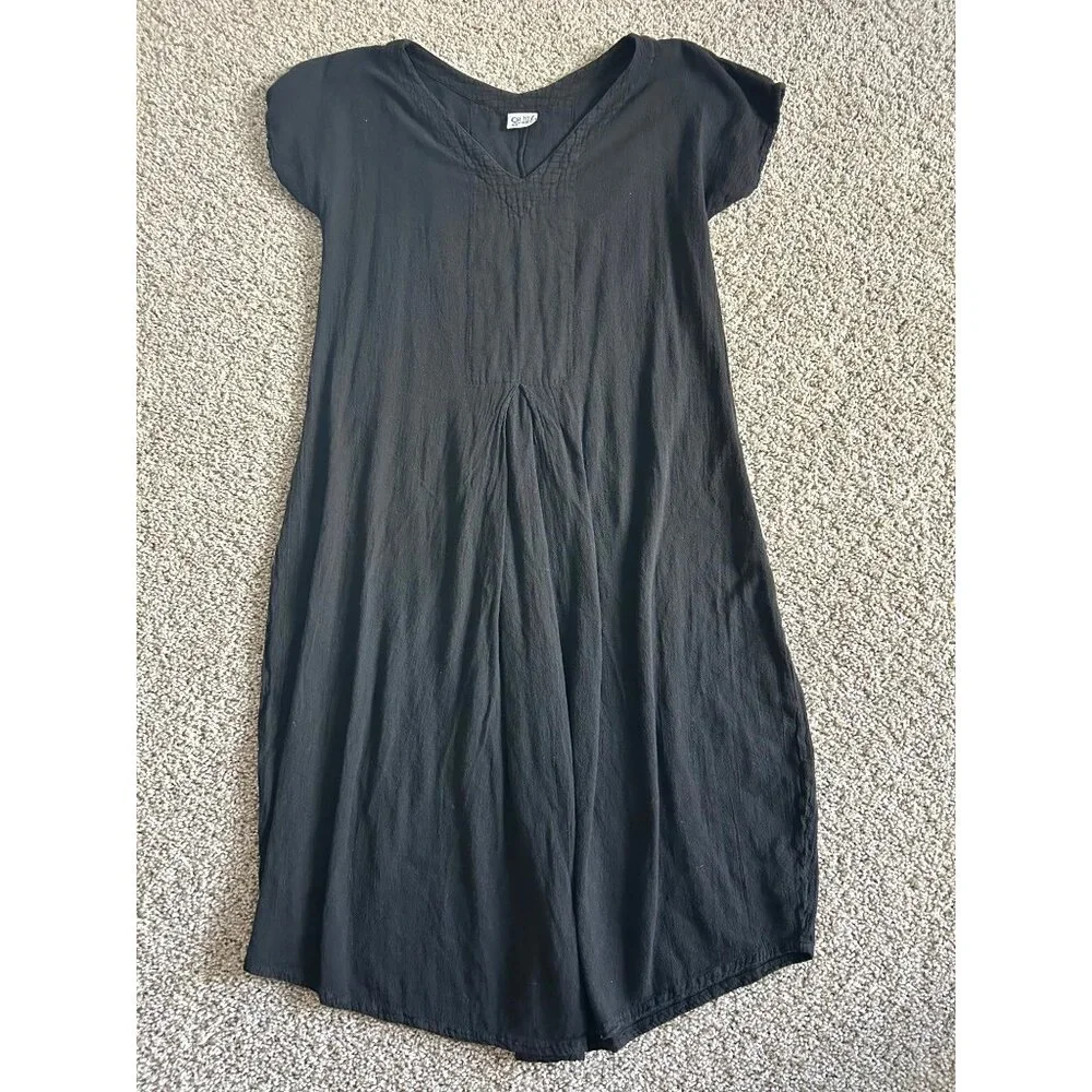 Oh My Gauze Women's Sz S/M Black V-Neck Long Maxi Dress - Picture 2 of 8